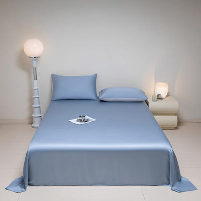 2024新款莱赛尔兰精天丝柔系列纯色单床单--棚拍图 160*230cm单床单 柔-极光蓝