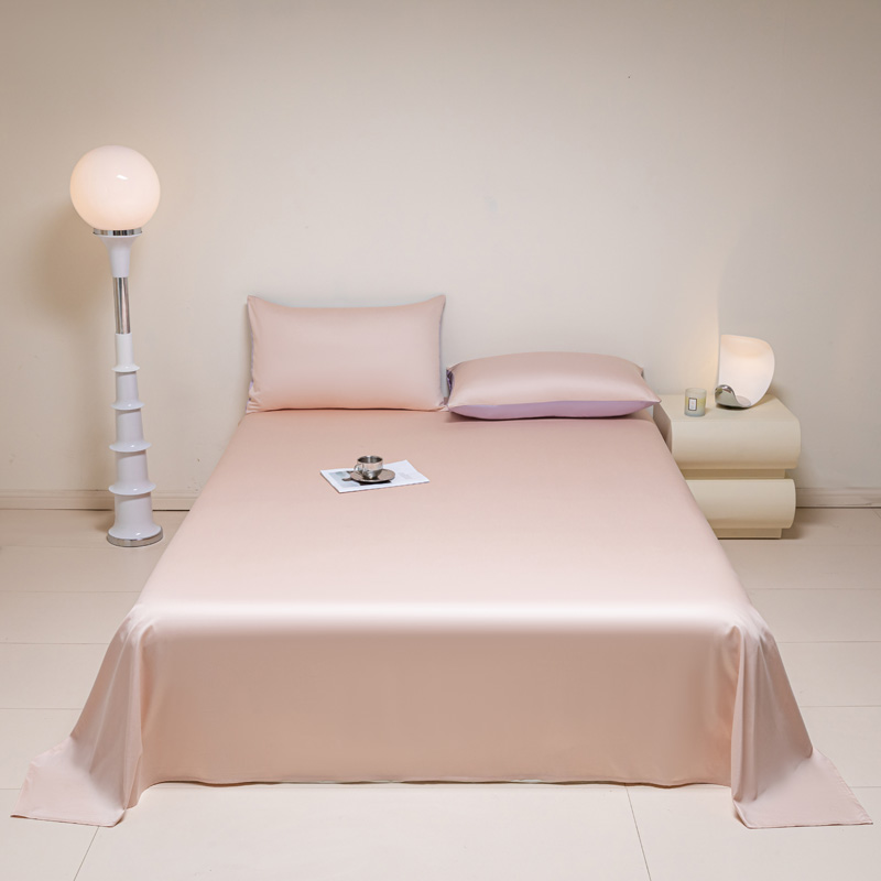 2024新款莱赛尔兰精天丝柔系列纯色单床单--棚拍图 160*230cm单床单 柔-蜜汁粉