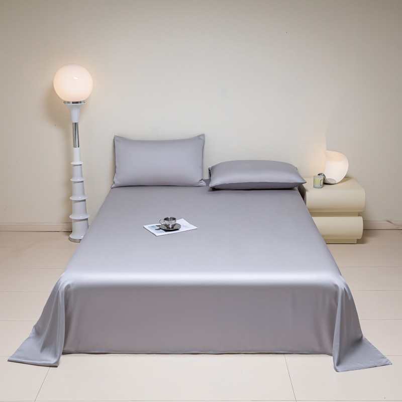 2024新款莱赛尔兰精天丝柔系列纯色单床单--棚拍图 160*230cm单床单 柔-气质灰