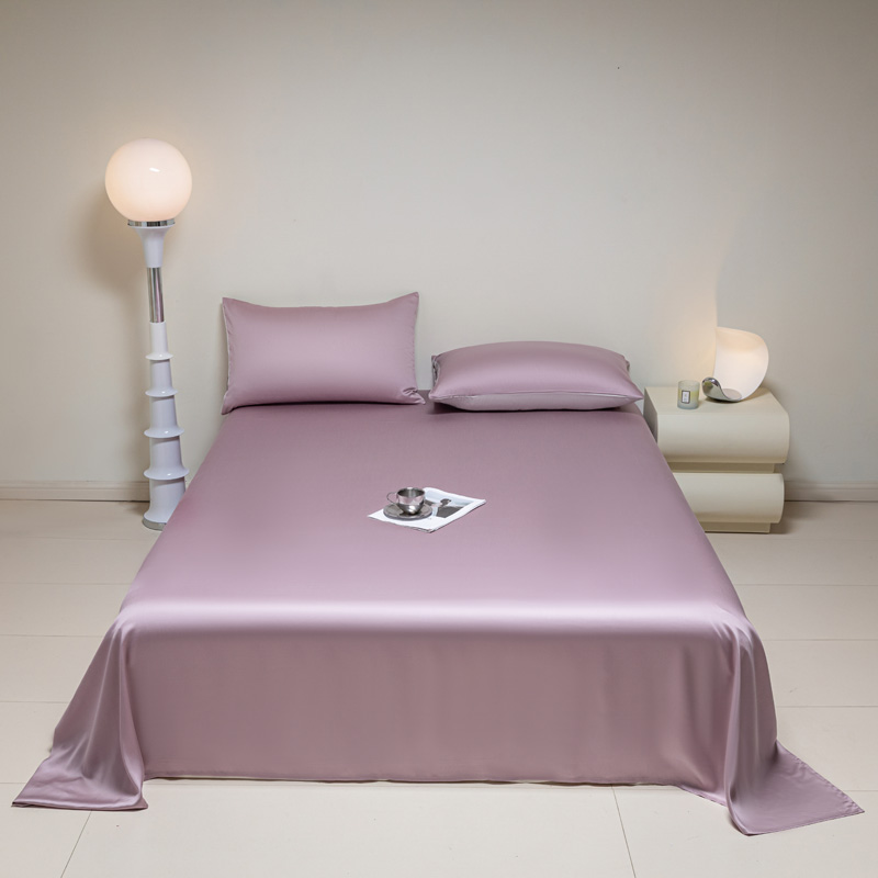 2024新款莱赛尔兰精天丝柔系列纯色单床单--棚拍图 160*230cm单床单 柔-千黛紫