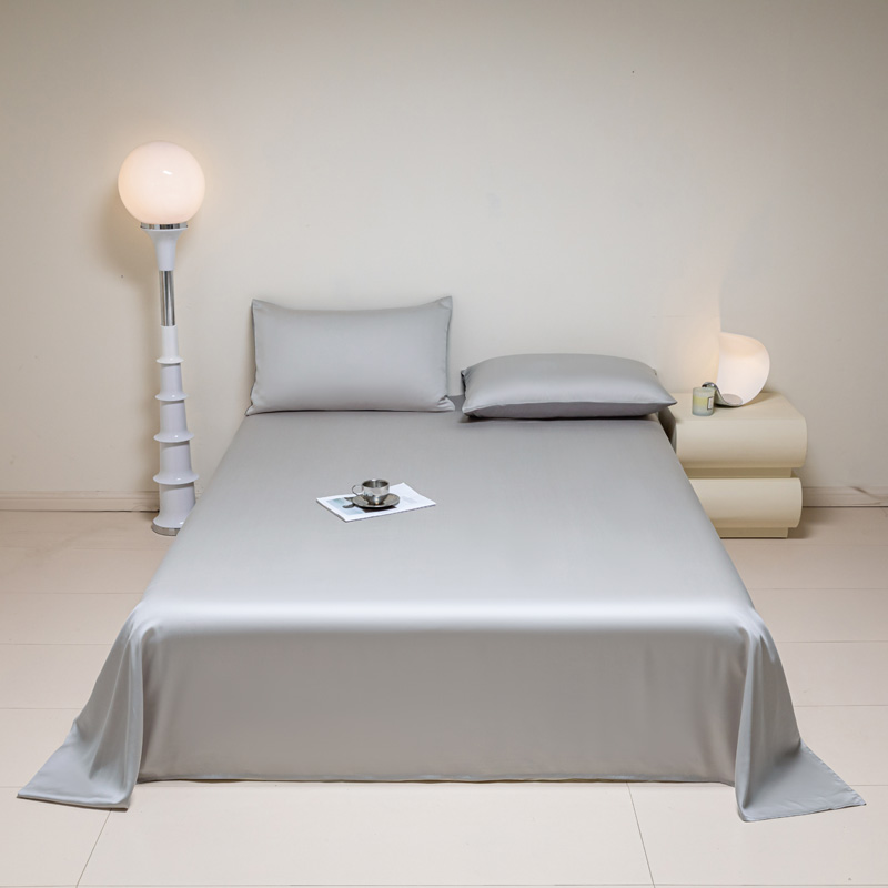 2024新款莱赛尔兰精天丝柔系列纯色单床单--棚拍图 160*230cm单床单 柔-椰子灰
