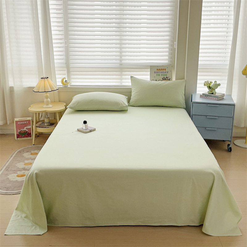 2024新款全棉简约纯色床单 160*230cm单床单 发芽绿