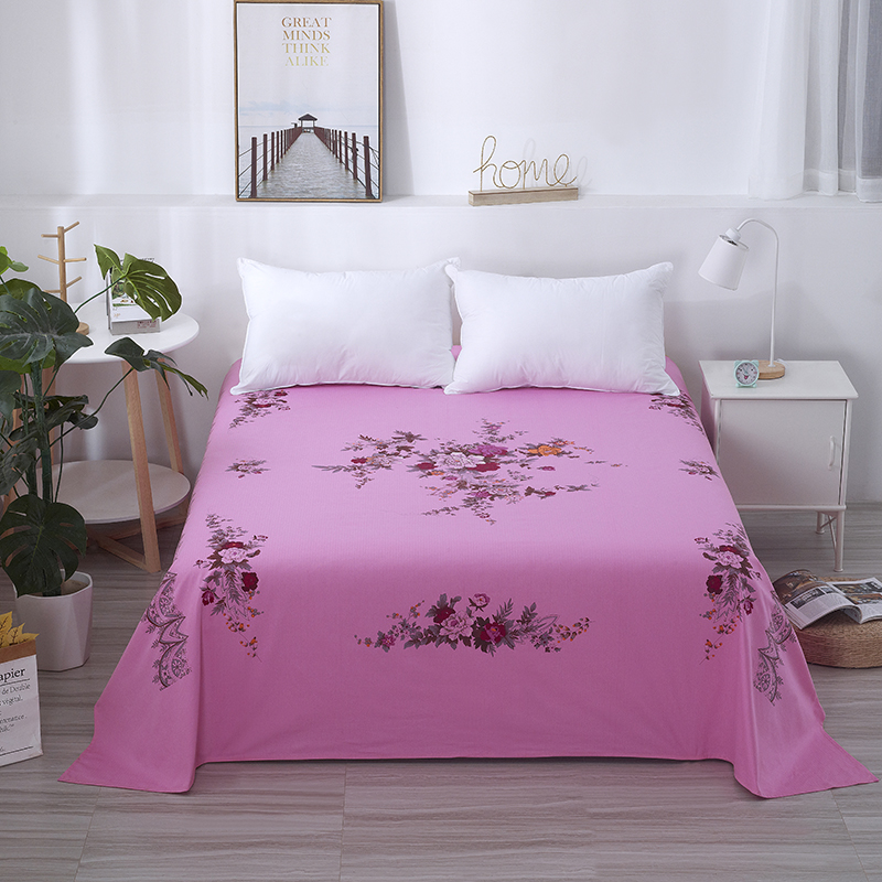 2024新款老上海国民床单单品系列--国色天香 145x200cm单件床单 国色天香-粉色