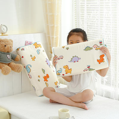 2023新款A类全棉儿童乳胶枕头枕芯 恐龙家族-外套（不含枕芯）30*50cm/只