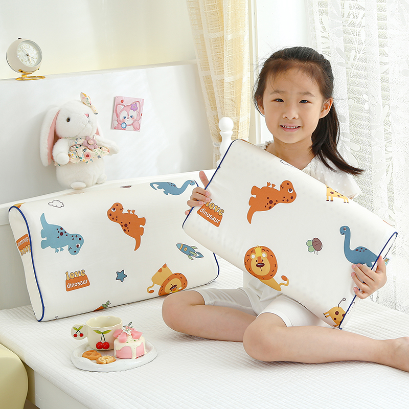 2023新款A类全棉儿童乳胶枕头枕芯 丛林派对-乳胶枕（含内外套）27*44cm/只