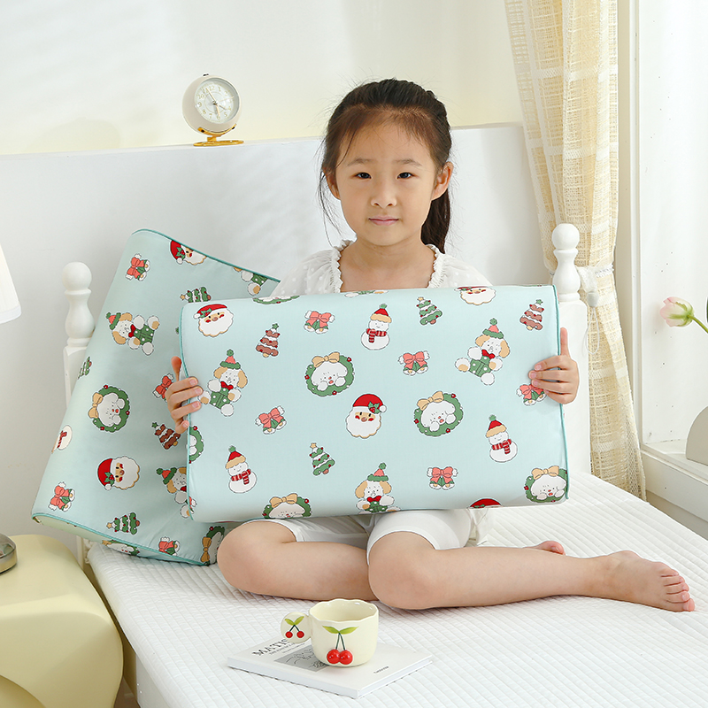 2023新款A类全棉儿童乳胶枕头枕芯 圣诞节-乳胶枕（含内外套）27*44cm/只
