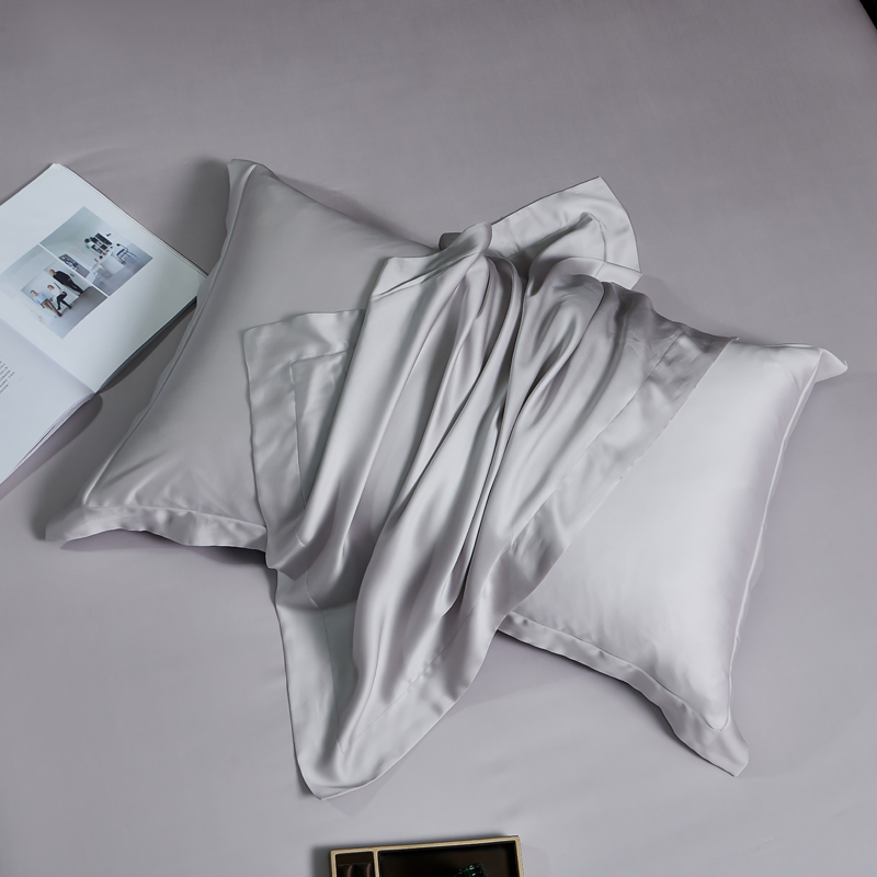 2022新款60s天丝纯色单品枕套（信封款） 48x74cm/对 灰色