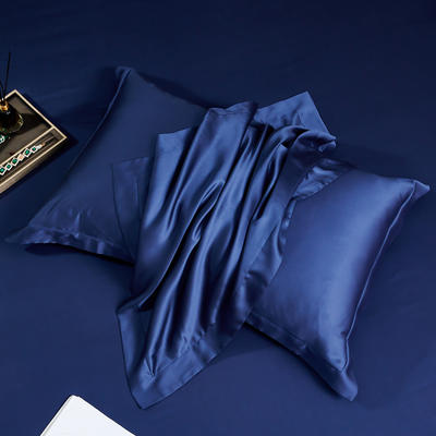 2022新款60s天丝纯色单品枕套（信封款） 48x74cm/对 宁静蓝