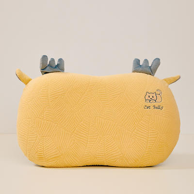 2022新款绒 猫肚枕枕头枕芯系列 34*54cm 黄色