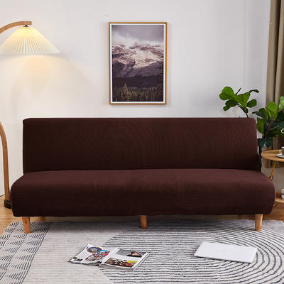2021新款玉米粒系列—松紧款沙发床套 中号：160-190cm 咖啡
