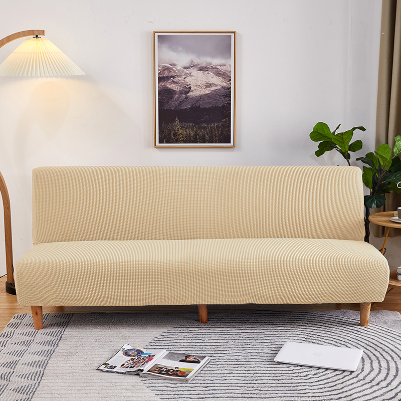 2021新款玉米粒系列—松紧款沙发床套 中号：160-190cm 米黄