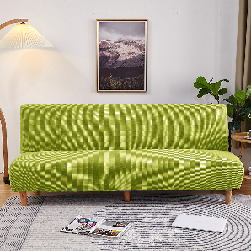 2021新款玉米粒系列—松紧款沙发床套 中号：160-190cm 苹果绿