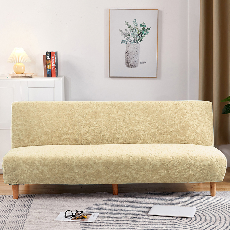 2022新款毛圈雕花系列—松紧款沙发床套 大号190-210cm 欧式花米黄