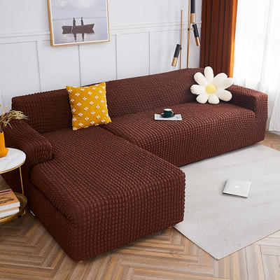 2022新款爆米花系列—全包款沙发套 单人 90-140cm 咖啡