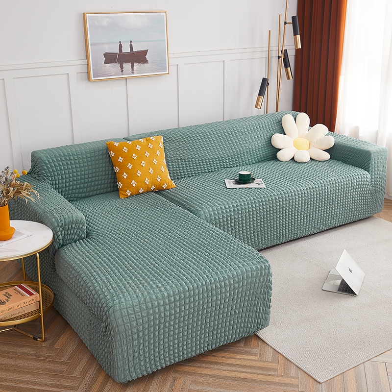 2022新款爆米花系列—全包款沙发套 单人 90-140cm 绿色