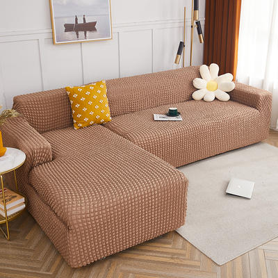 2022新款爆米花系列—全包款沙发套 单人 90-140cm 驼色
