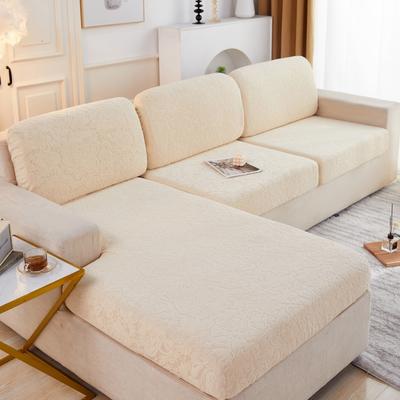 2022新款毛圈雕花系列—沙发坐垫套（风格一） M码（长65-100*宽45-65*厚5-20cm） 欧式花米黄