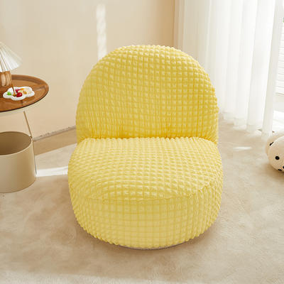 2024新款直播热卖泡泡爆米花系列-雪梨沙发椅套 坐长75cm整高70cm 柠檬黄