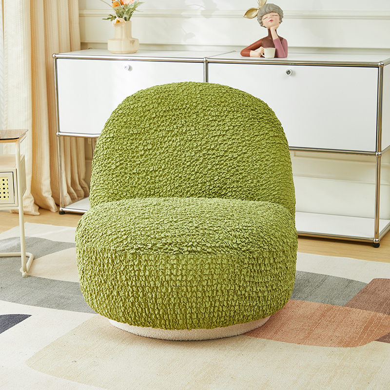 2024新款高端日式皱皱布系列-雪梨沙发椅套 坐长75cm整高70cm 橄榄绿