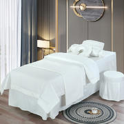 2021新款荷兰尼美容床罩系列四件套 185*70方头床罩四件套 白色