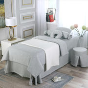 2021新款针织棉美容床罩系列四件套 190*70-80通用床单款四件套 灰色