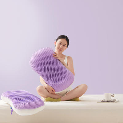 2023新款TPR舒睡马卡龙色系列枕头枕芯40*65cm 薰衣紫