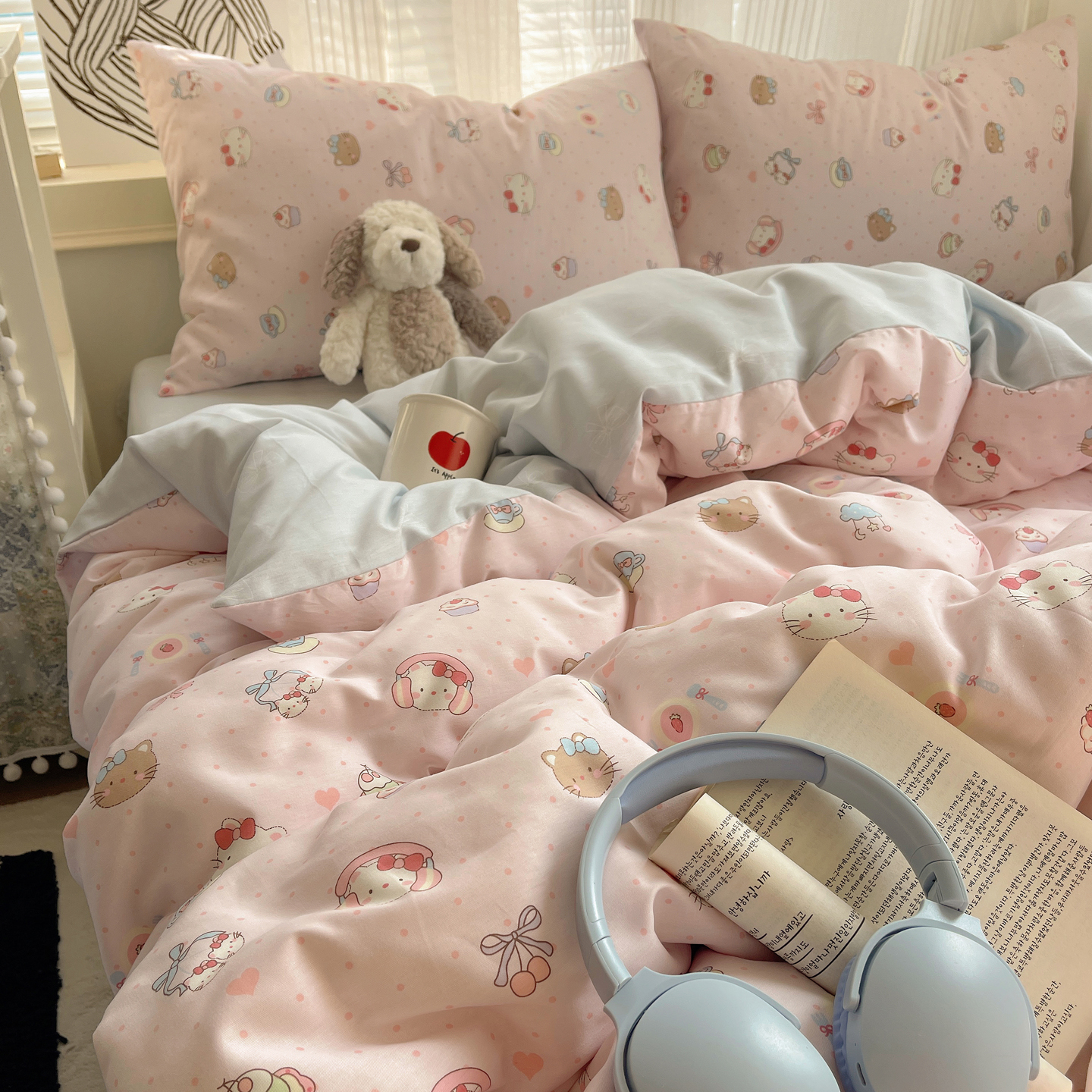 2026新款全棉卡通印花可爱小猫四件套