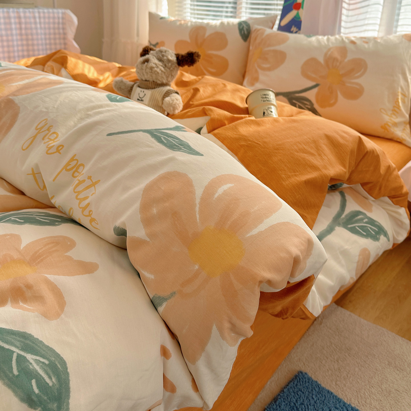 2026新款全棉小清新印花四件套 幸福花朵