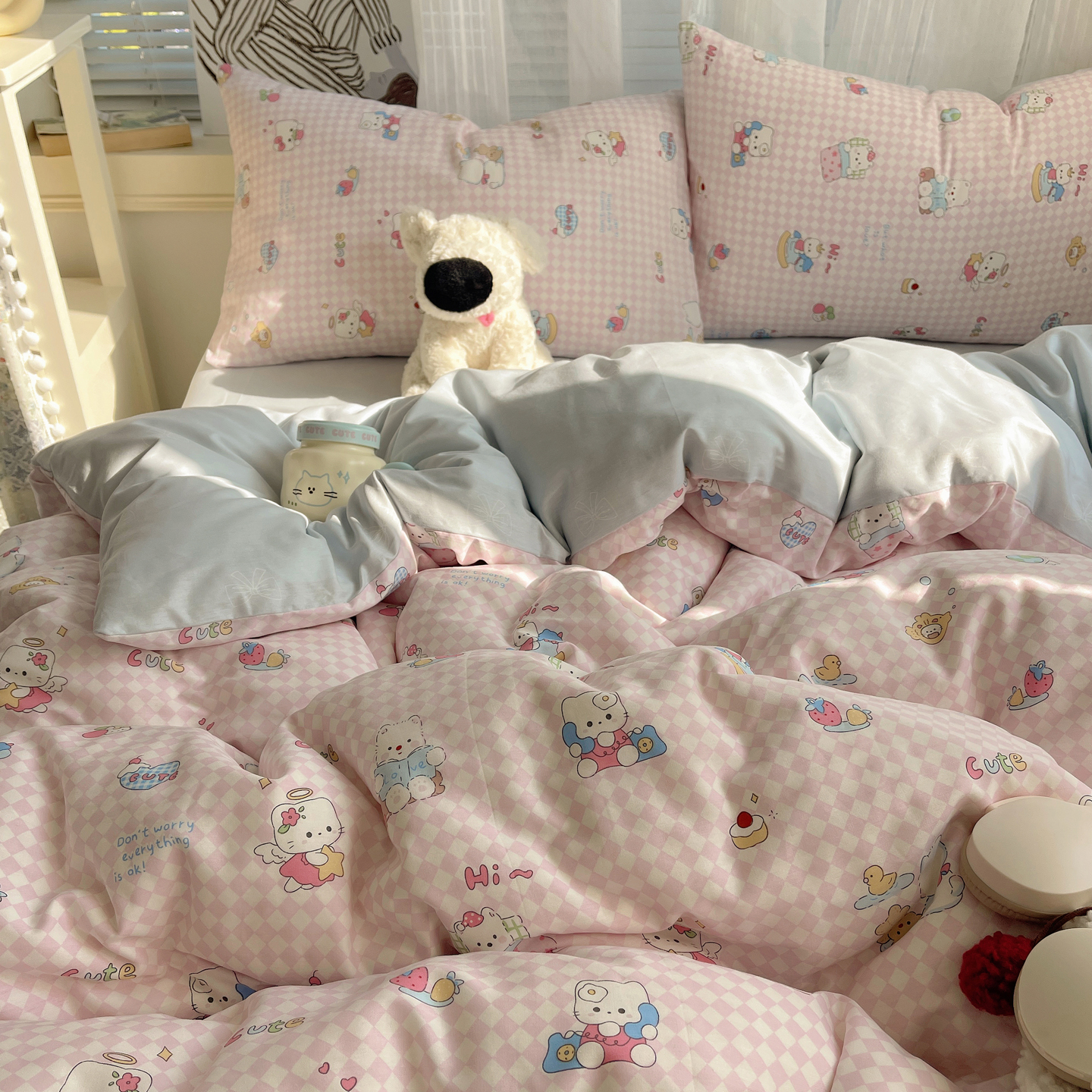 2026新款全棉卡通印花可爱小猫四件套