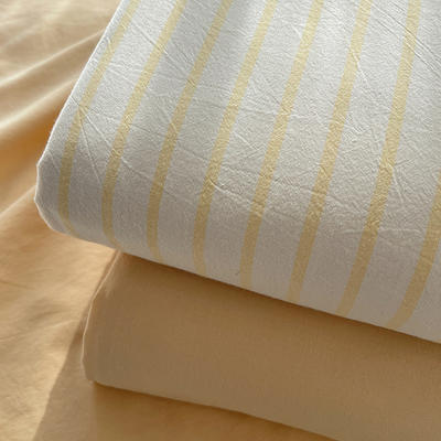 2024新款全棉色织水洗棉系列四件套-叠拍图 1.2m床单款三件套 叠拍19