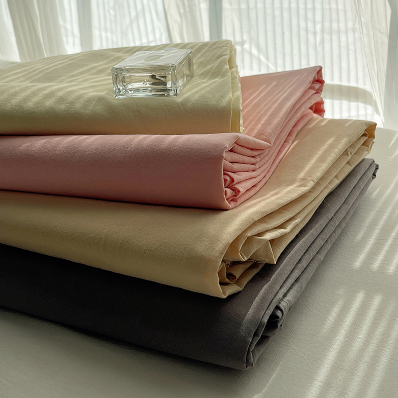 2024新款全棉色织水洗棉系列四件套-叠拍图 1.2m床单款三件套 叠拍21