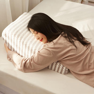 颈椎枕头充气可调节曲度变直突出专用牵引矫正记忆棉护颈枕 零压棉-白