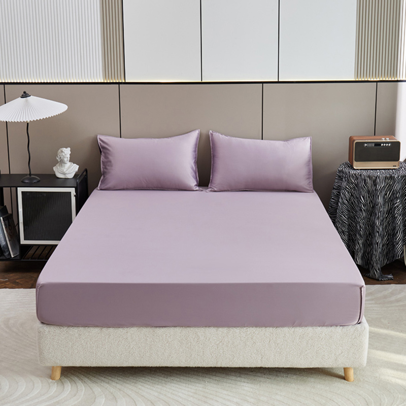2023新款鹿棉+凉感丝两面双用全包围床笠系列 120cmx200cm 紫色