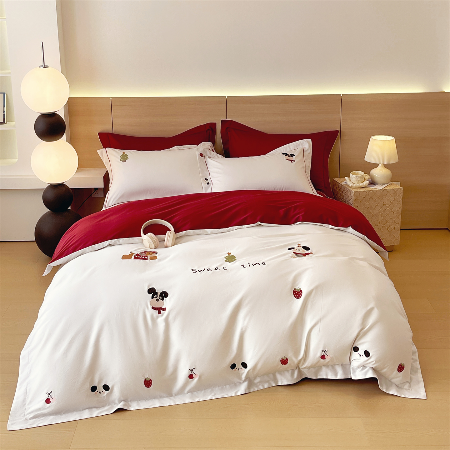 2026新款100支新疆长绒棉绣花四件套--甜甜的时光 甜甜的时光