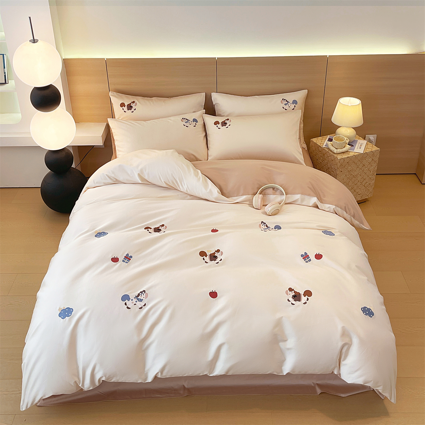 2026新款100支新疆长绒棉绣花四件套--欢快的小马驹 欢快的小马驹