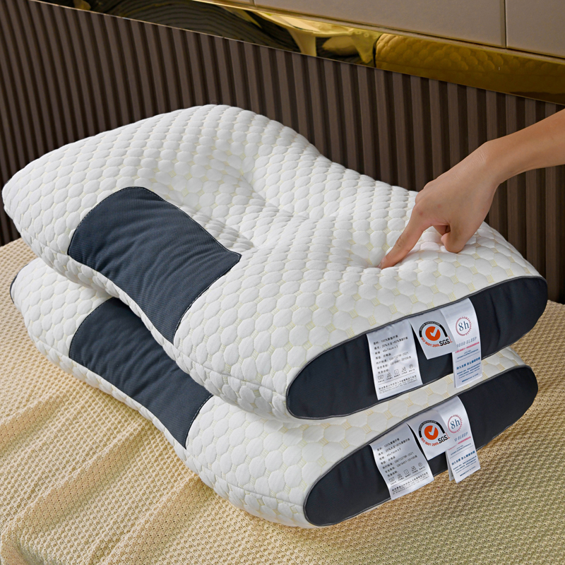 2022新款针织棉按摩枕枕头枕芯 针织棉按摩枕低克重低枕