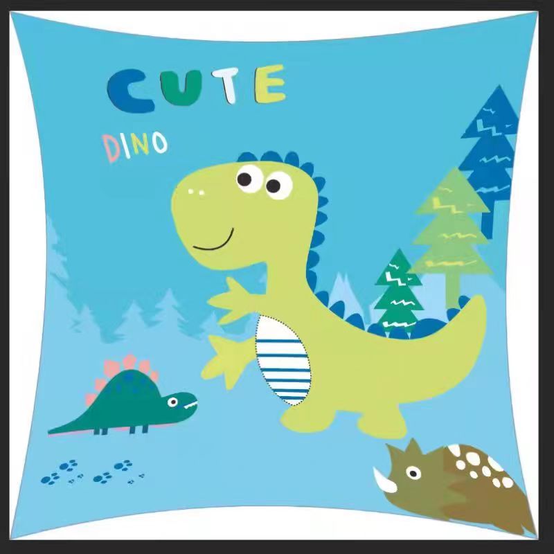 赠品 新款枕头儿童枕芯卡通印花短毛绒抱枕跑量 特价 38x38cm 250克  一只 小恐龙