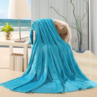 2024新款法莱绒保暖毛毯系列 150*200cm 天蓝色