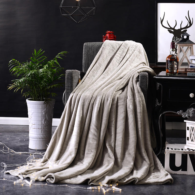 2024新款法莱绒保暖毛毯系列 150*200cm 银灰色