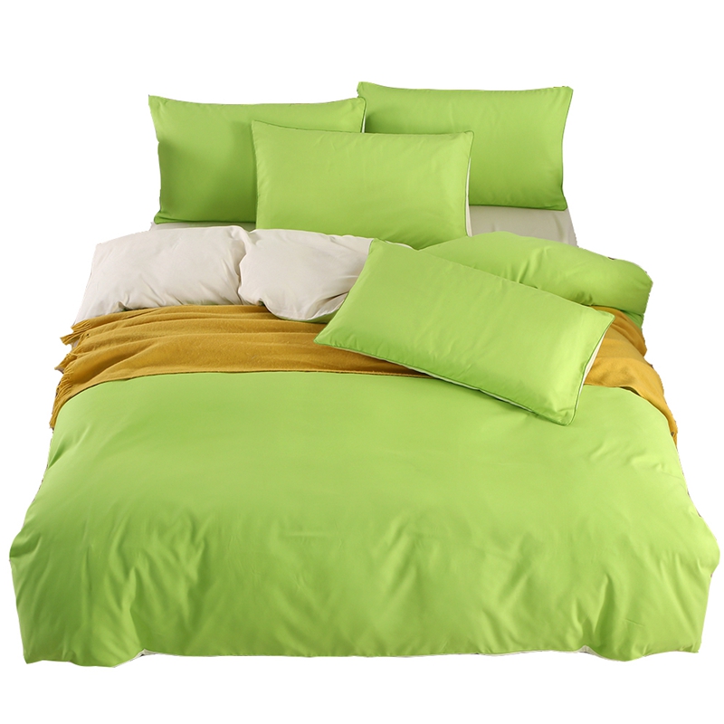2022新款网红床上用品纯色四件套 1.2m床单款三件套 果绿米
