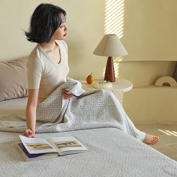 2024新款纱布毛巾被三层纯棉毯子双人盖毯午睡毯办公室空调被夏季薄毯单人