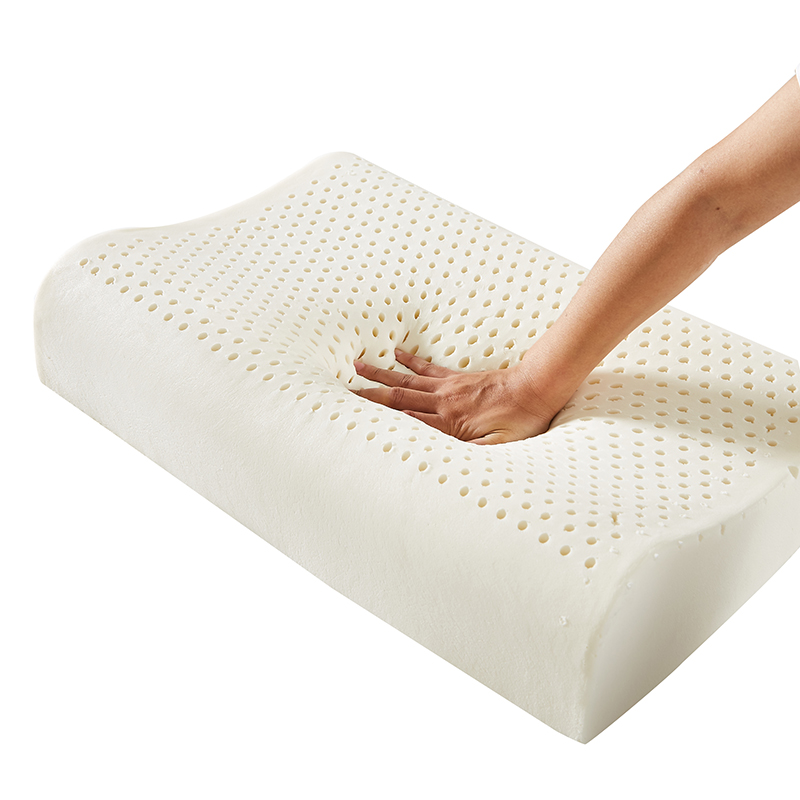 2022新款亲肤乳胶枕头枕芯A品成人学生儿童乳胶枕 成人平面波浪款60*40cm（含内外套）