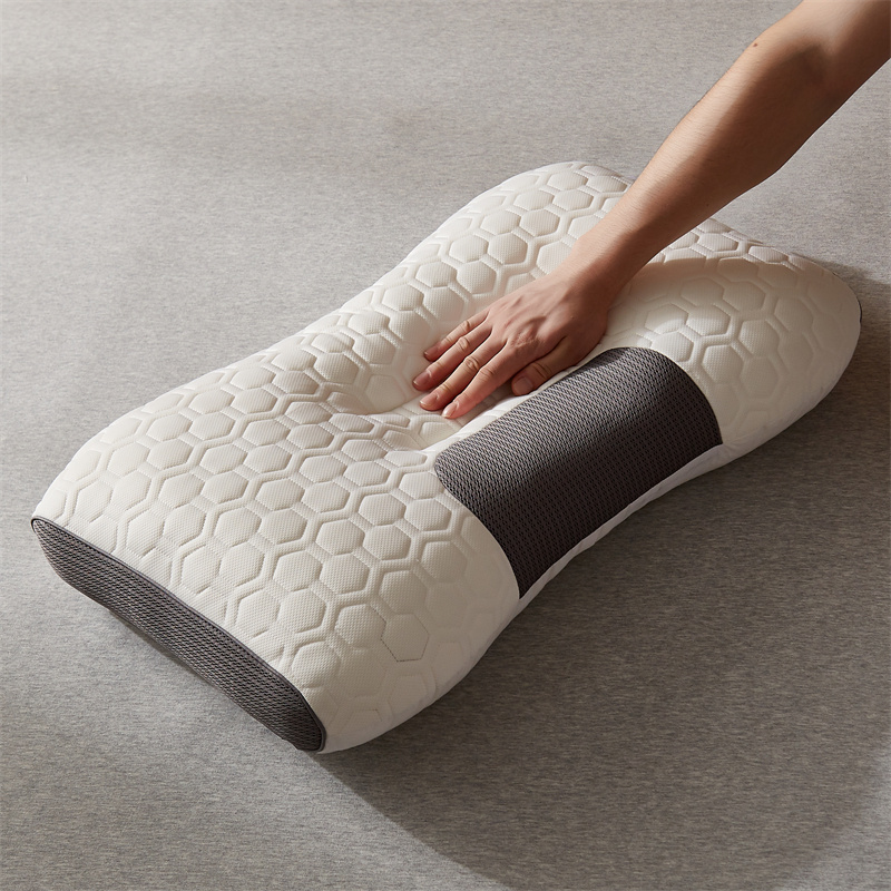 2022新款大豆乳胶护颈3D枕枕头枕芯 48*74 黑（单只装）