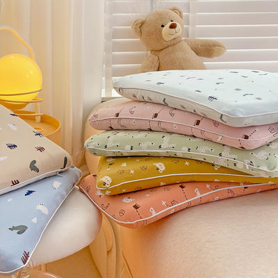 2022新款全棉儿童乳胶枕枕头枕芯 款式花型随机 面包枕30*50*5cm
