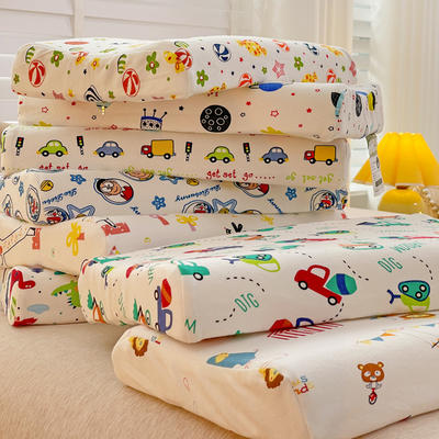 2022新款全棉儿童乳胶枕枕头枕芯 款式花型随机 儿童枕27*44*5cm