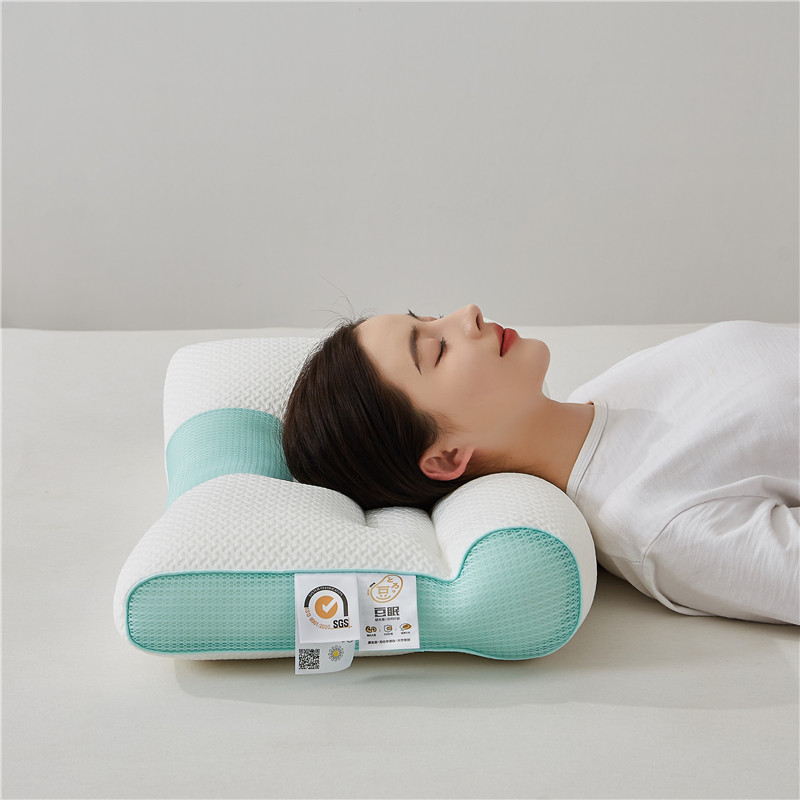 2023新款4D立体牵引枕 枕头枕芯 4D牵引枕-绿【单只装】
