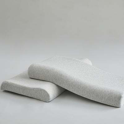 2023新款全棉乳胶低枕 枕头枕芯 浅灰60*35【一对装】
