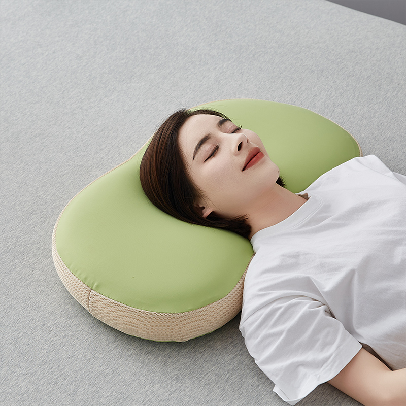 2023新款柔软舒适生物基棉豆枕枕头枕芯 生物基棉豆枕-绿色【一对装】