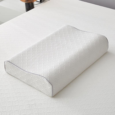 2024新款乳胶方格枕 枕头枕芯 狼牙款-白方格40*60单只装