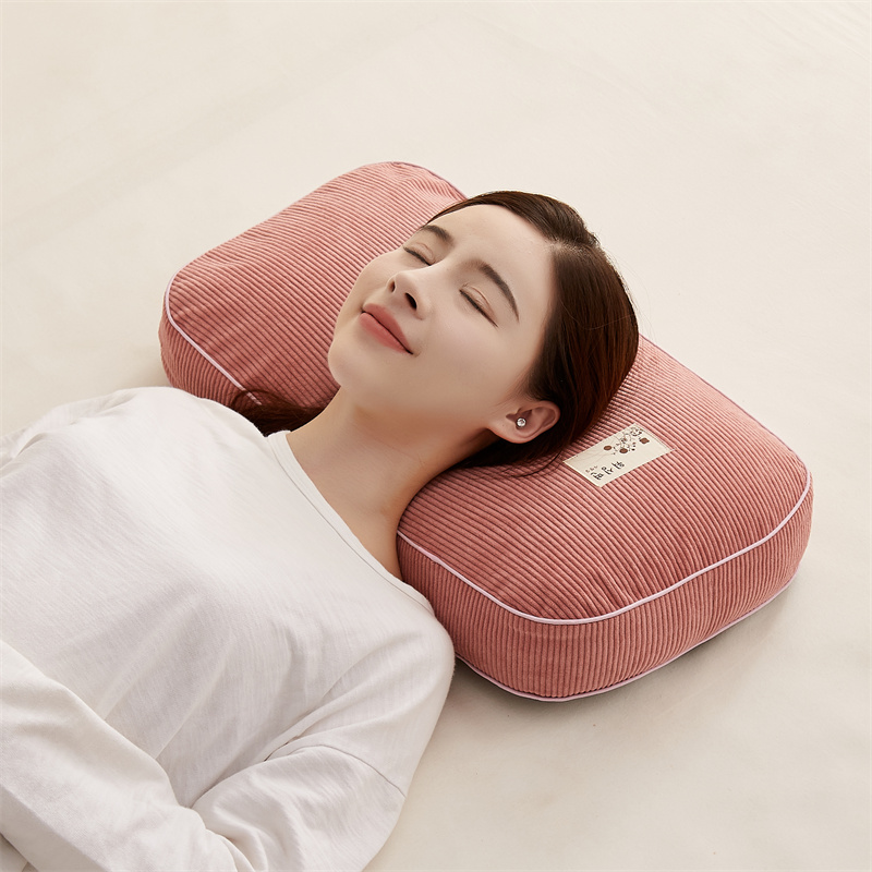 2024新款 灯芯绒荞麦面包枕 荞麦枕头枕芯 荞麦面包枕-皮粉色【单只装】